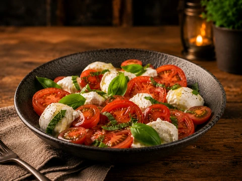 Tomatensalat mit Büffelmozzarella