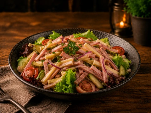 Wurst-Käsesalat